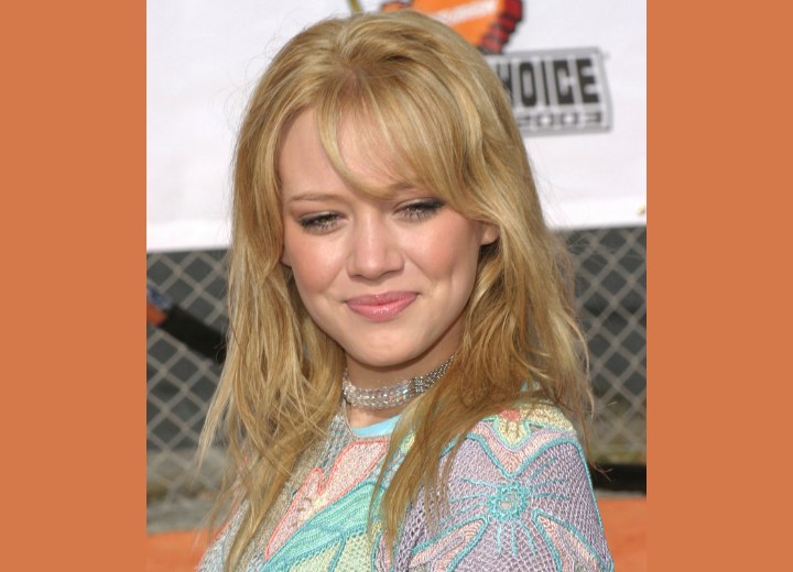 Hilary Duff with high volume blonde hair