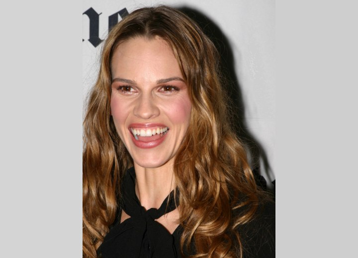 Hilary Swank's long haircut