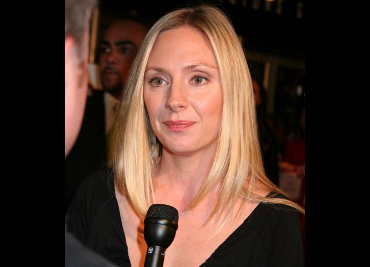 Hope Davis modern long hair look