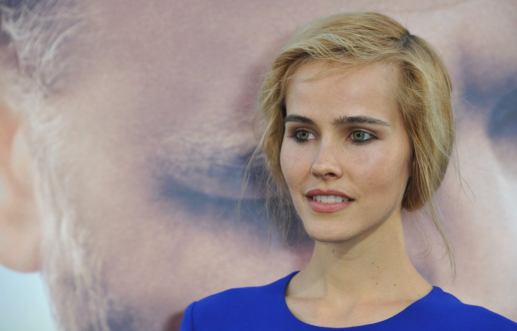 Isabel Lucas with her hair in an updo that gives the 