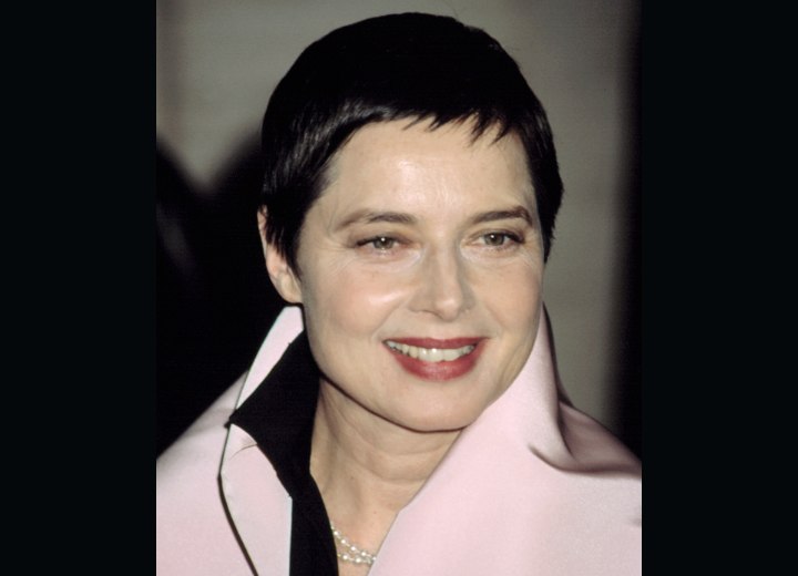 Isabella Rossellini's pixie cut