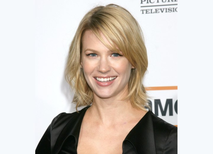 January Jones medium length hairstyle