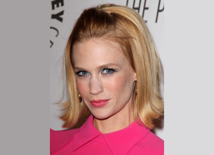 January Jones sporting a fun bob hair style