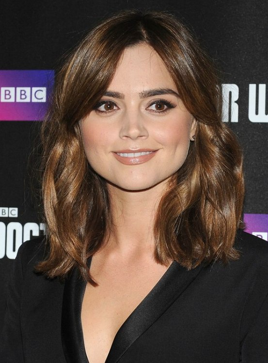 Jenna Coleman  Easy shoulder-length hair with loose waves