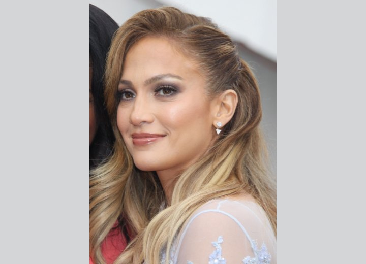 Jennifer Lopez - Long comb over hairstyle