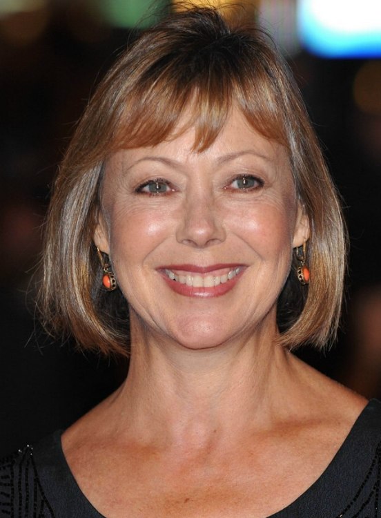 Jenny Agutter with her hair in an easy youthful bob that 