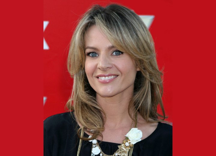 Jessalyn Gilsig with long layered hair