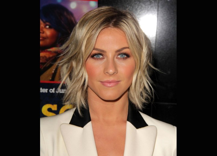 Julianne Hough with her hair in a flipped bob