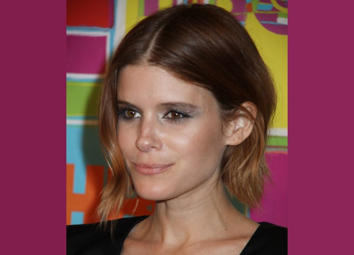 Kate Mara with her hair in a bob