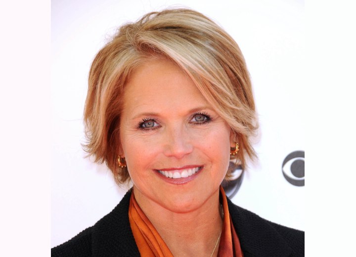 Katie Couric with short hair for a professional look