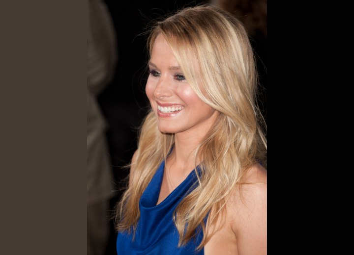 Kristen Bell - Bust line length hair with waves
