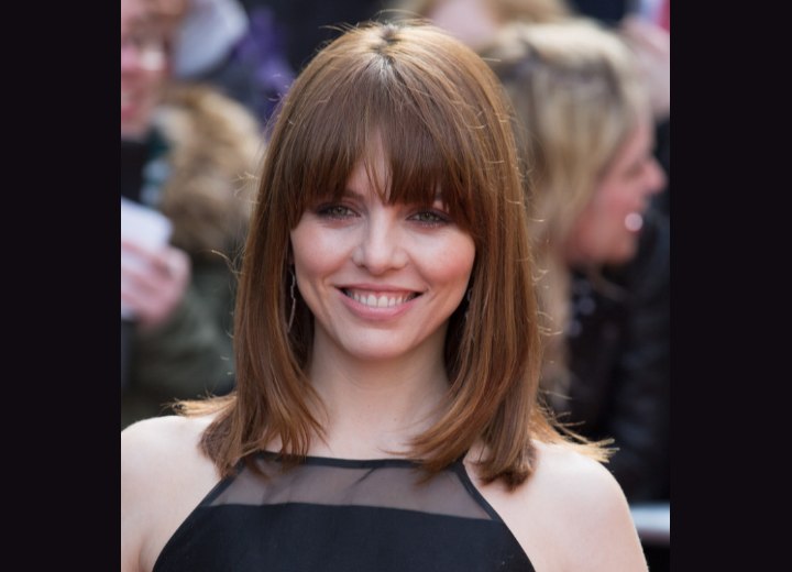 Ophelia Lovibond - Long bob with bangs