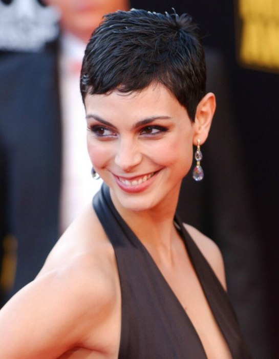 Morena Baccarin  Shorter pixie hairstyle for a heart 