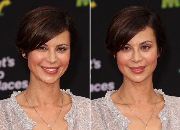 Fashionable pixie hairstyle - Catherine Bell