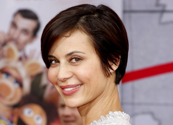 Catherine Bell pixie cut