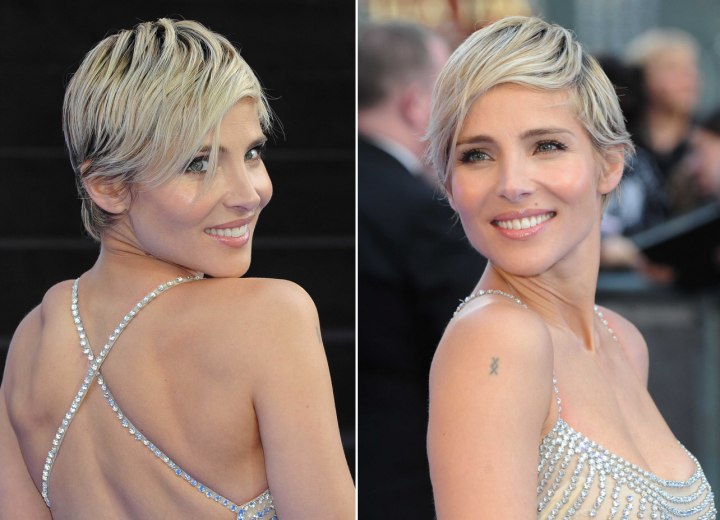 Longer pixie style for blonde hair - Elsa Pataky