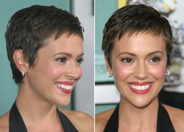 Alyssa Milano Pixie Cut