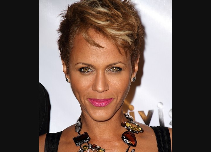 Hair trimmed around the ears - Nicole Ari Parker