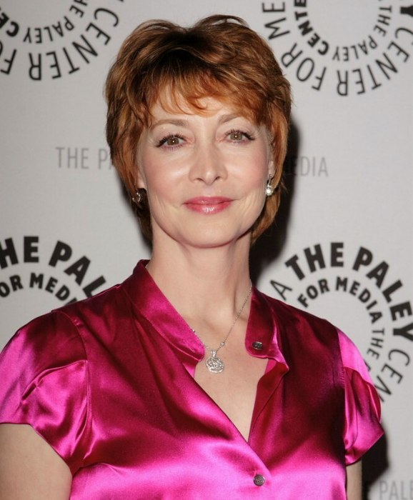 Sharon Lawrence  Feminine pixie hairstyle for older women