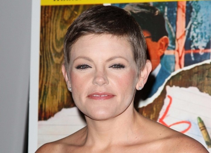 Pixie with the hair cut around the ears - Natalie Maines