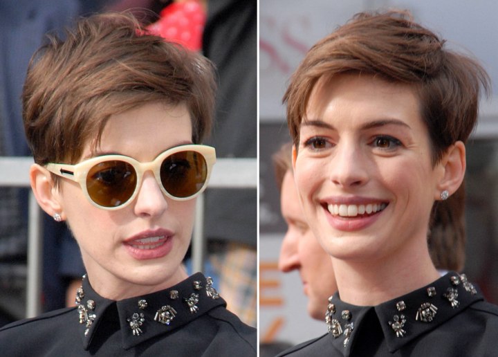 Anne Hathaway pixie