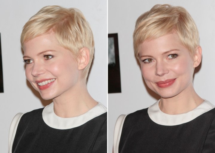 Elegant pixie for blonde hair - Michelle Williams