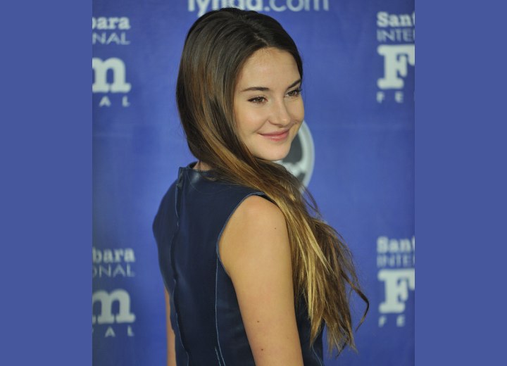 Shailene Woodley with very long hair