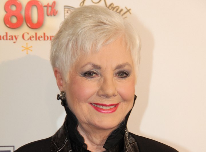 Pixie hairstyle for women aged 80 years and older - Shirley Jones