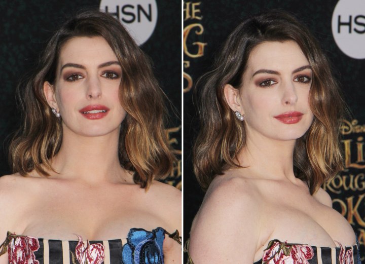 Anne Hathaway's ombré hair color