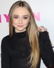 Sabrina Carpenter's very long hair with a middle part