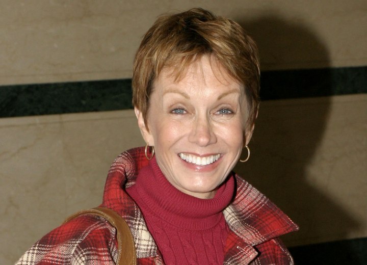 Sandy Duncan with short hair