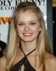 Sara Paxton's long hairstyle with lift on top of the head