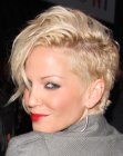 Sarah Harding with very short hair