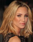 Sarah Harding with shoulder length hair