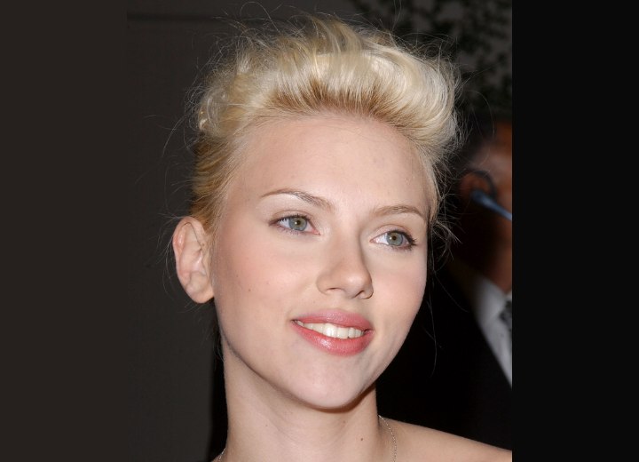 Updo resembling a mohawk - Scarlett Johansson