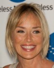 Sharon Stone's below the collar shag hairstyle