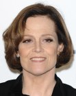 Sigourney Weaver with neck length hair