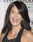 Teri Hatcher's long brown hair with different hues