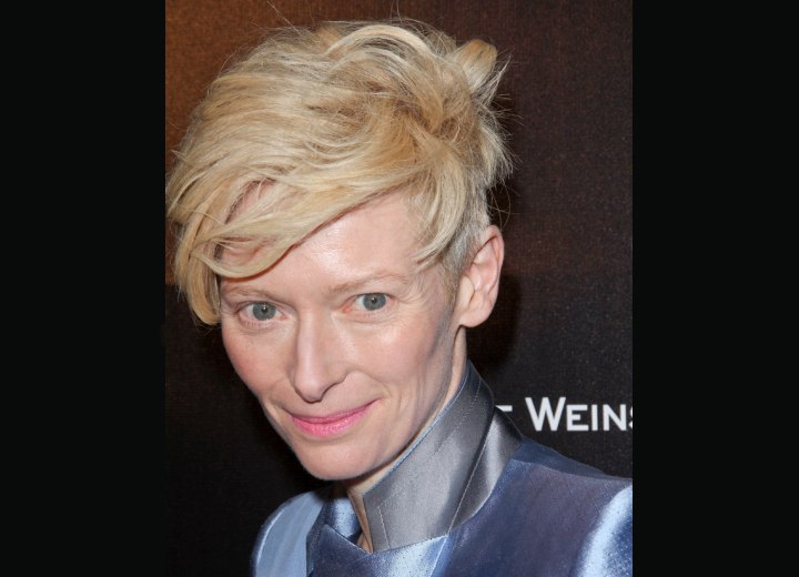 Tilda Swinton - Short hair with clippered sides