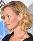 Uma Thurman with cylinder curls