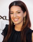 Vanessa Lengies with her long hair combed behind her ears