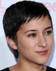 Zelda Williams with super short hair