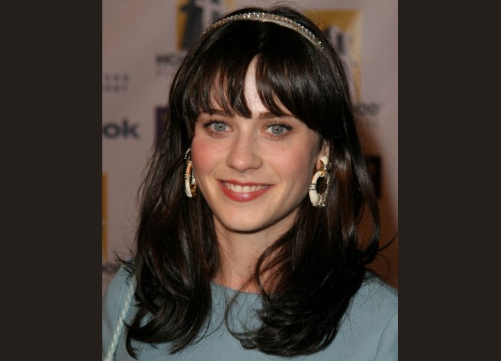 Zooey Deschanel - Below the shoulders hairstyle