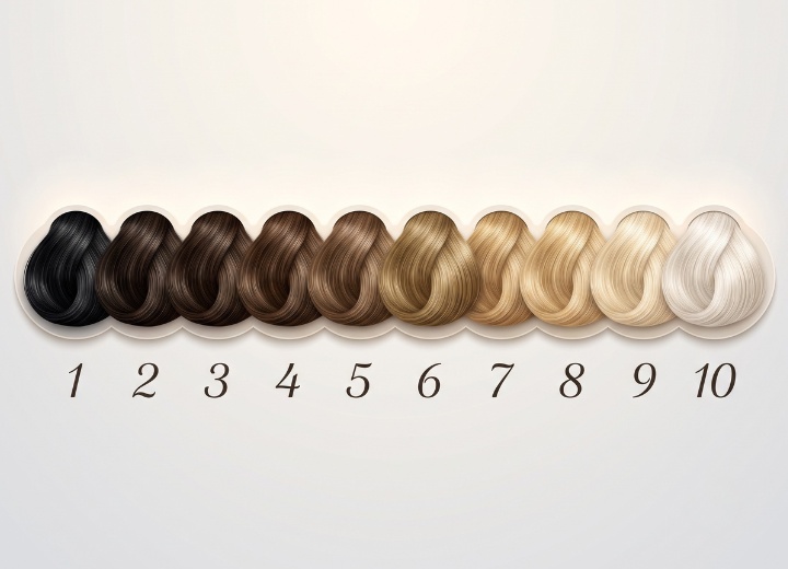 Die 10 Tonhöhen der Haarfarbe