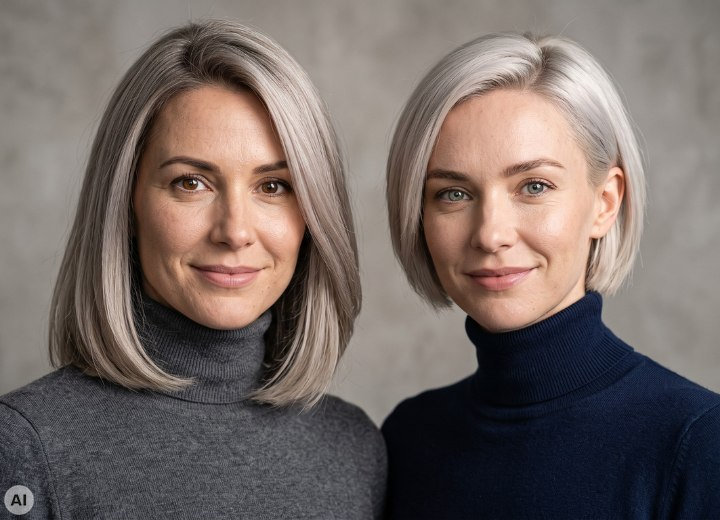 Frauen mit einer kühlen Haarfarbe