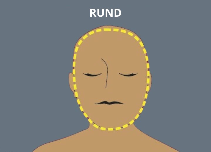 Runde Gesichtsform