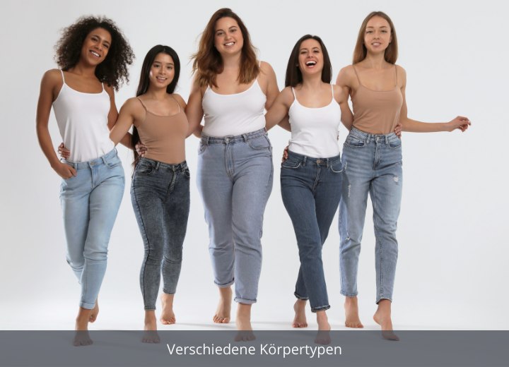 Frauen mit unterschiedlichen Körpertypen