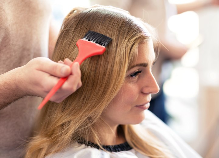 Haare frben in einem Salon