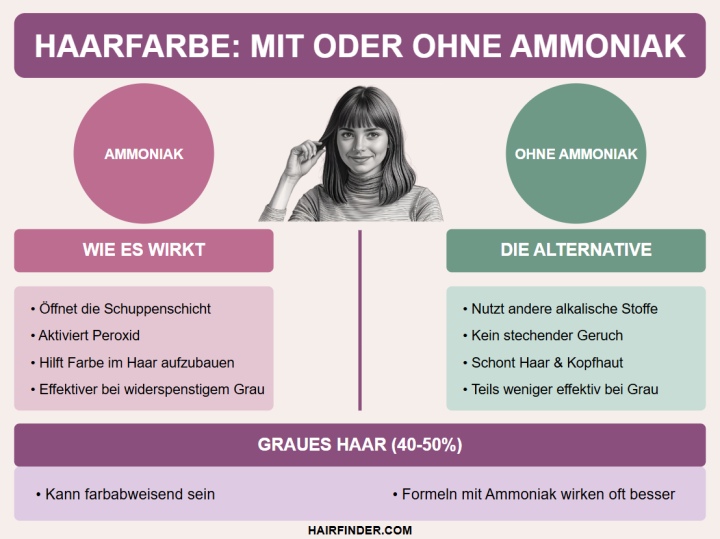 Haarfarbe mit oder ohne Ammoniak