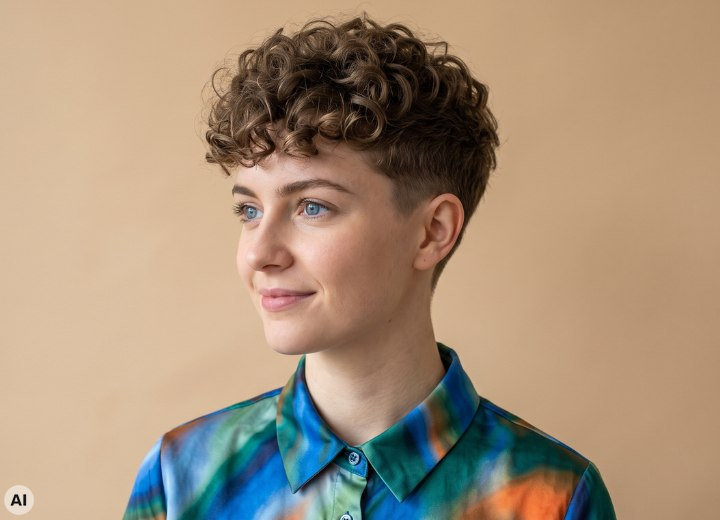 Kurzhaar-Inspirationen für lockiges Haar